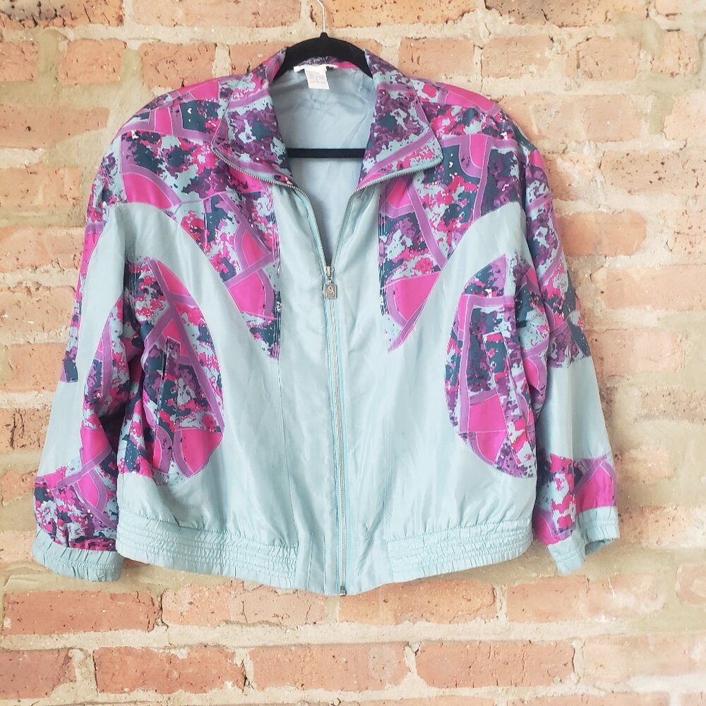 Vintage Petite Sophisticate Silk Bomber